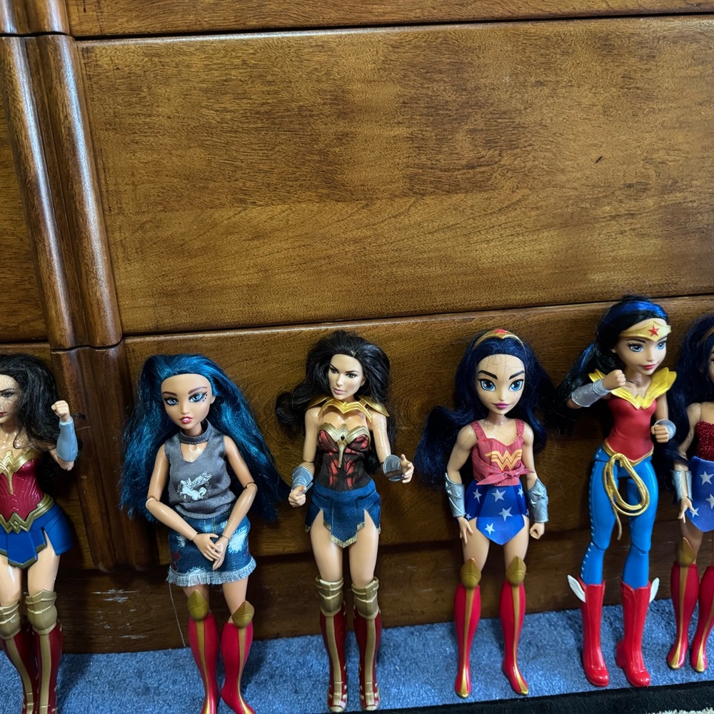 DC Comics Wonder Woman Doll Collection - Blue, Red, Gold